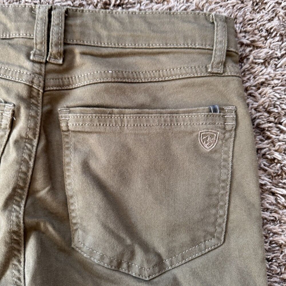 Kuhl Kontour Skinny Jeans Olive Green Women's 4 Reg Hiking Outdoors Tie Waist - Picture 10 of 13